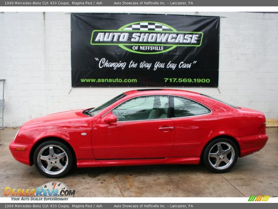 1999 Mercedes-Benz CLK 430 Coupe Magma Red / Ash Photo #3