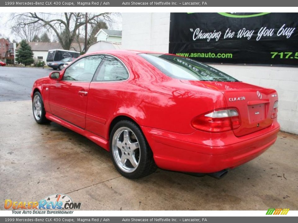 1999 Mercedes-Benz CLK 430 Coupe Magma Red / Ash Photo #4