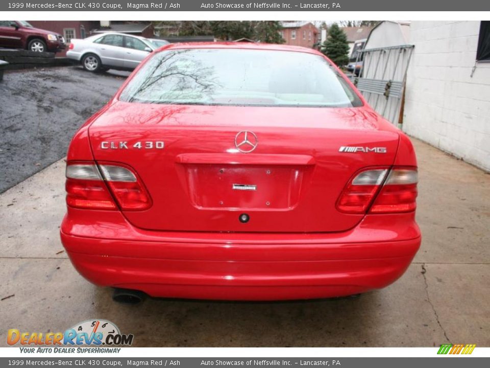 1999 Mercedes-Benz CLK 430 Coupe Magma Red / Ash Photo #5