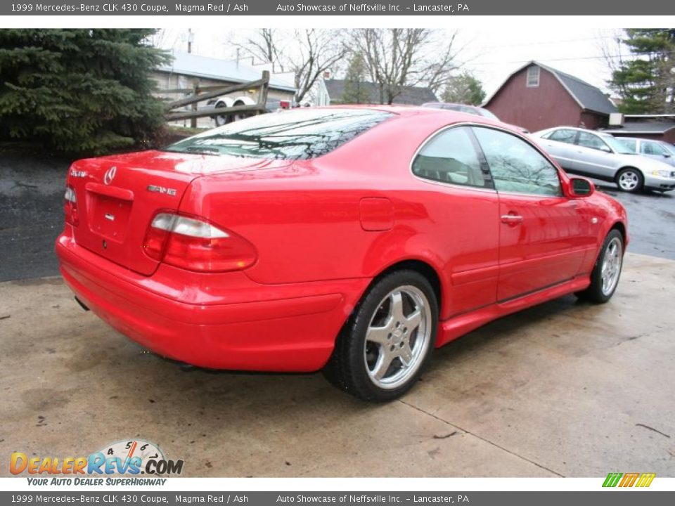1999 Mercedes-Benz CLK 430 Coupe Magma Red / Ash Photo #6