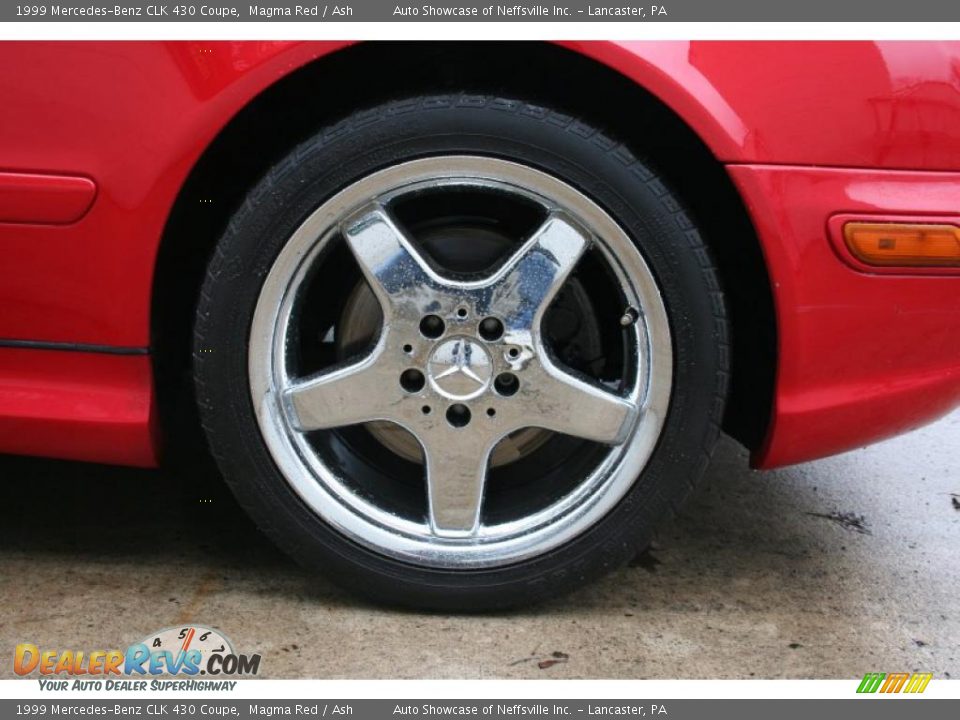 1999 Mercedes-Benz CLK 430 Coupe Magma Red / Ash Photo #8