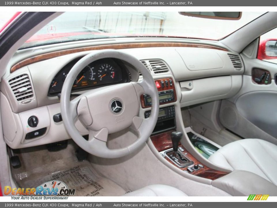 1999 Mercedes-Benz CLK 430 Coupe Magma Red / Ash Photo #12