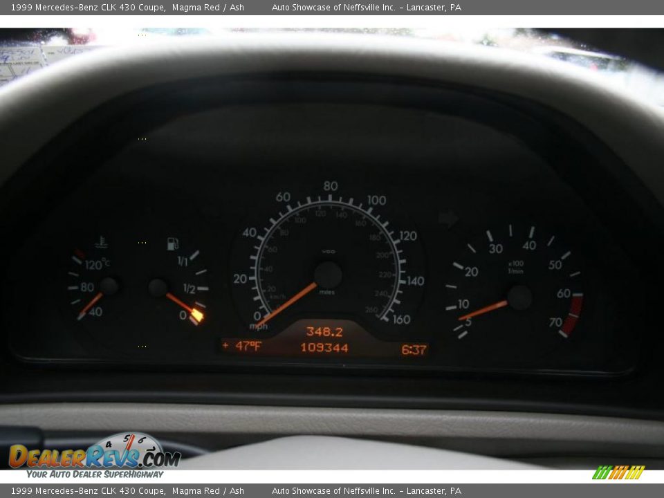 1999 Mercedes-Benz CLK 430 Coupe Magma Red / Ash Photo #14