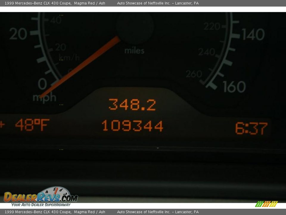 1999 Mercedes-Benz CLK 430 Coupe Magma Red / Ash Photo #15