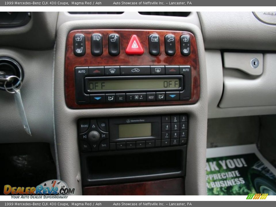 1999 Mercedes-Benz CLK 430 Coupe Magma Red / Ash Photo #16