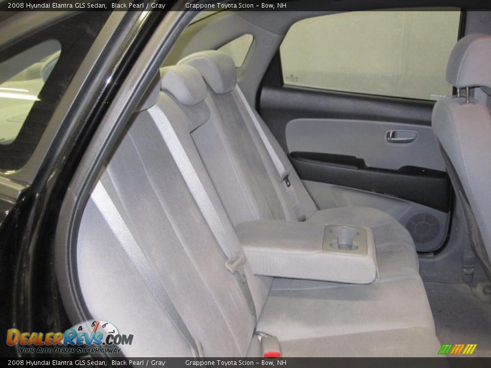 2008 Hyundai Elantra GLS Sedan Black Pearl / Gray Photo #5