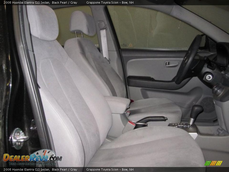 2008 Hyundai Elantra GLS Sedan Black Pearl / Gray Photo #6