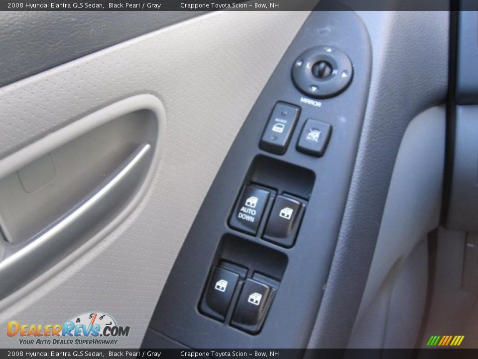 2008 Hyundai Elantra GLS Sedan Black Pearl / Gray Photo #7