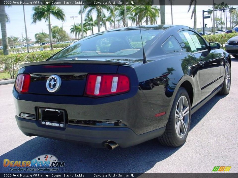 2010 Ford Mustang V6 Premium Coupe Black / Saddle Photo #3