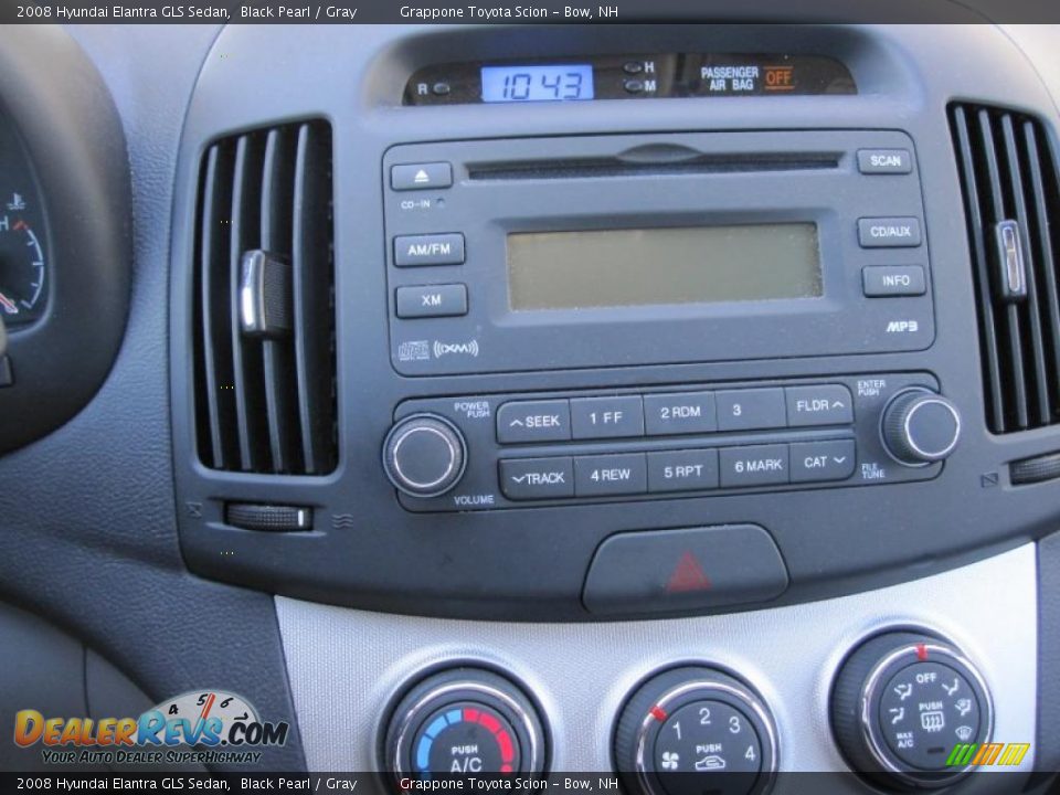 2008 Hyundai Elantra GLS Sedan Black Pearl / Gray Photo #8