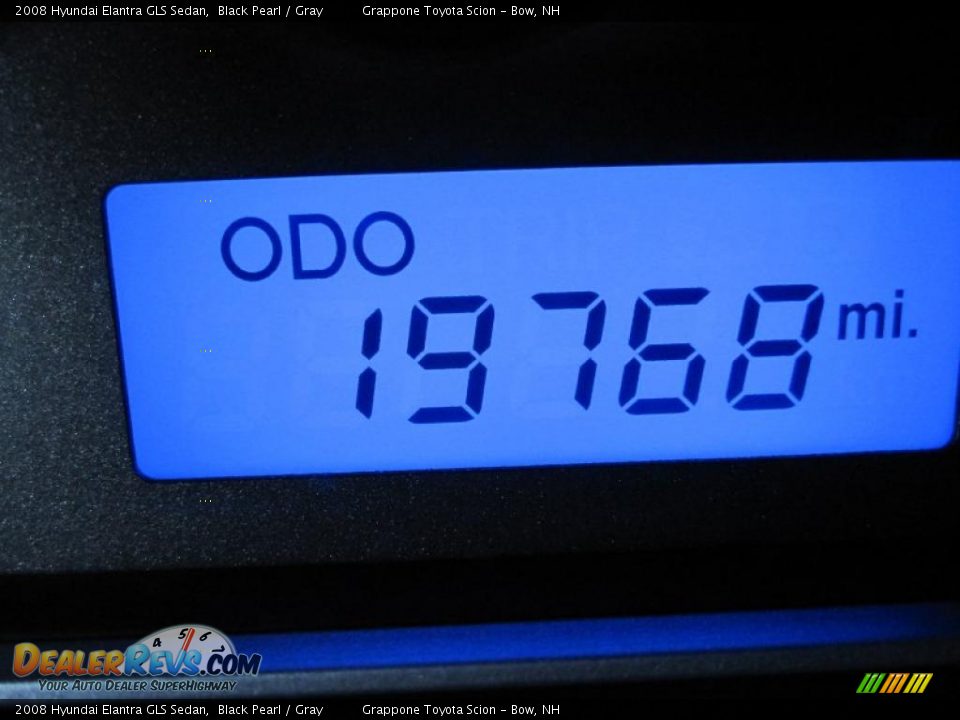 2008 Hyundai Elantra GLS Sedan Black Pearl / Gray Photo #9