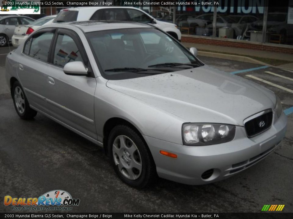 2003 Hyundai Elantra GLS Sedan Champagne Beige / Beige Photo #1