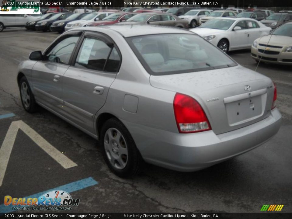 2003 Hyundai Elantra GLS Sedan Champagne Beige / Beige Photo #5
