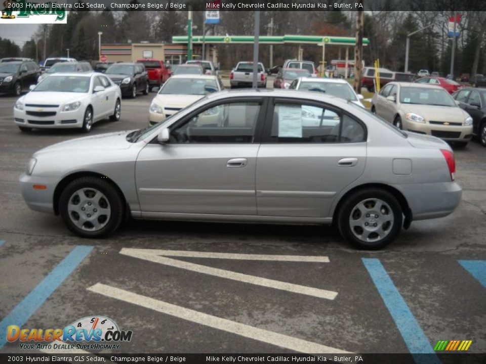 2003 Hyundai Elantra GLS Sedan Champagne Beige / Beige Photo #6