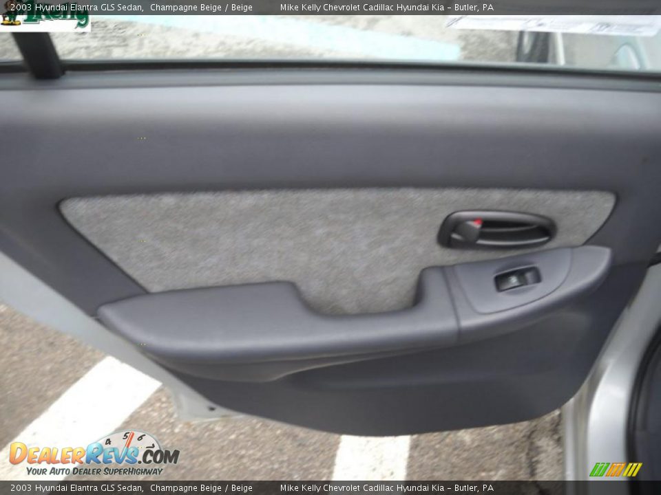2003 Hyundai Elantra GLS Sedan Champagne Beige / Beige Photo #11