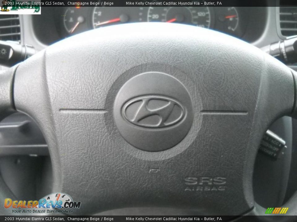 2003 Hyundai Elantra GLS Sedan Champagne Beige / Beige Photo #19