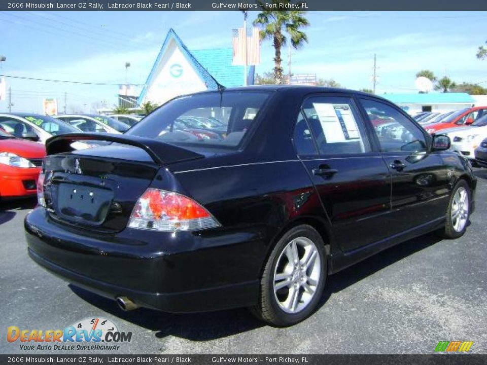 2006 Mitsubishi Lancer OZ Rally Labrador Black Pearl / Black Photo #7