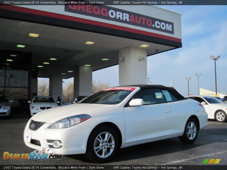 2007 Toyota Solara SE V6 Convertible Blizzard White Pearl / Dark Stone Photo #1
