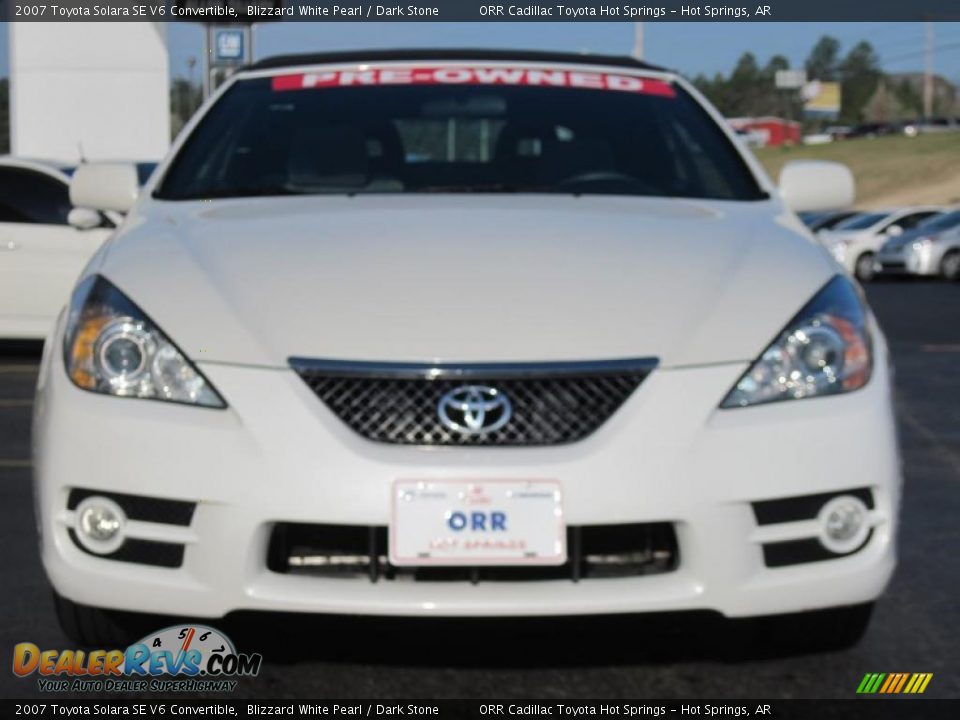 2007 Toyota Solara SE V6 Convertible Blizzard White Pearl / Dark Stone Photo #5