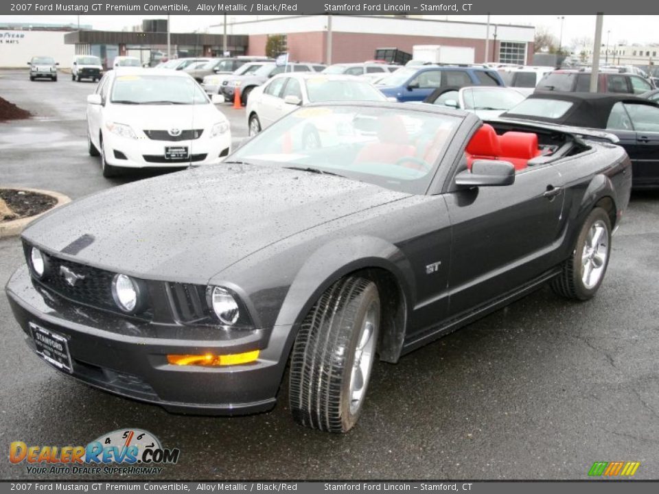 2007 Ford Mustang GT Premium Convertible Alloy Metallic / Black/Red Photo #1