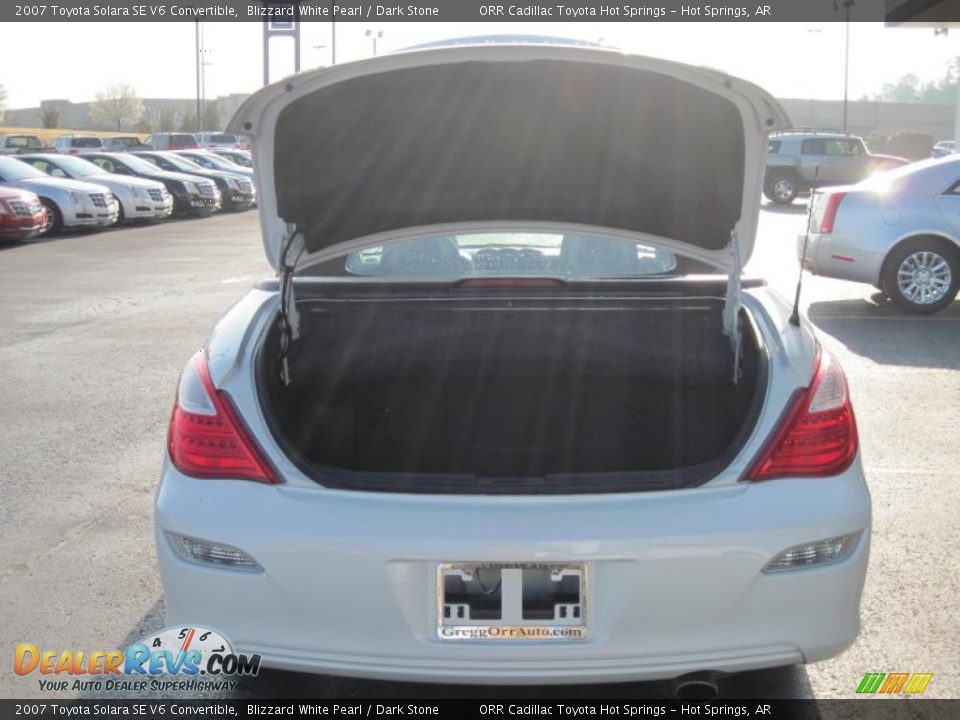 2007 Toyota Solara SE V6 Convertible Blizzard White Pearl / Dark Stone Photo #7