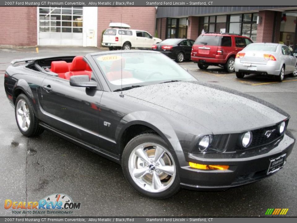 2007 Ford Mustang GT Premium Convertible Alloy Metallic / Black/Red Photo #3