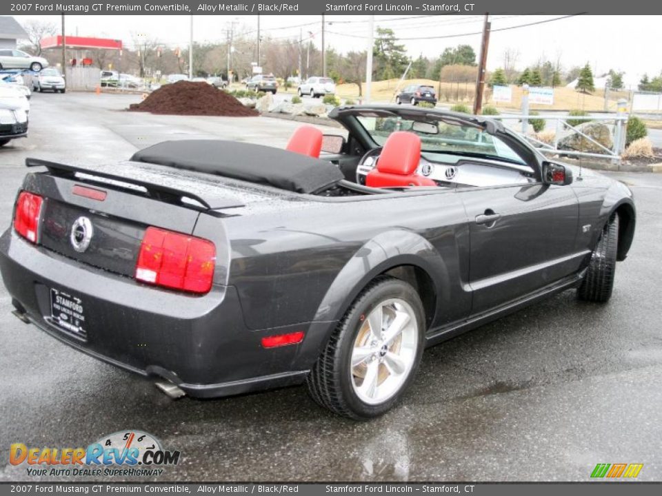 2007 Ford Mustang GT Premium Convertible Alloy Metallic / Black/Red Photo #6
