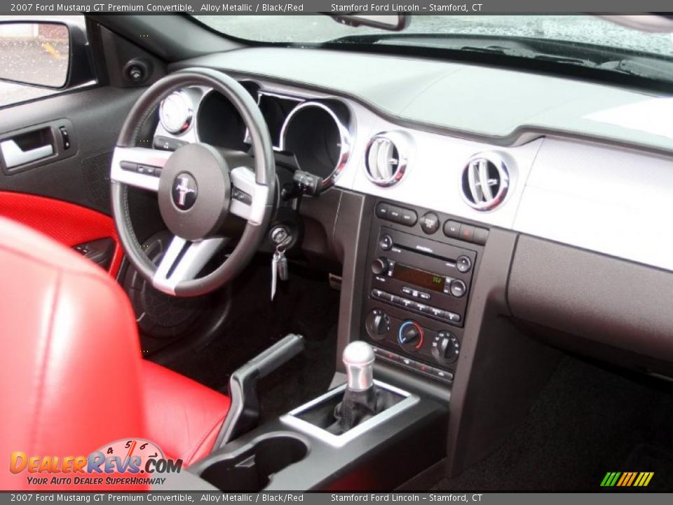 2007 Ford Mustang GT Premium Convertible Alloy Metallic / Black/Red Photo #7