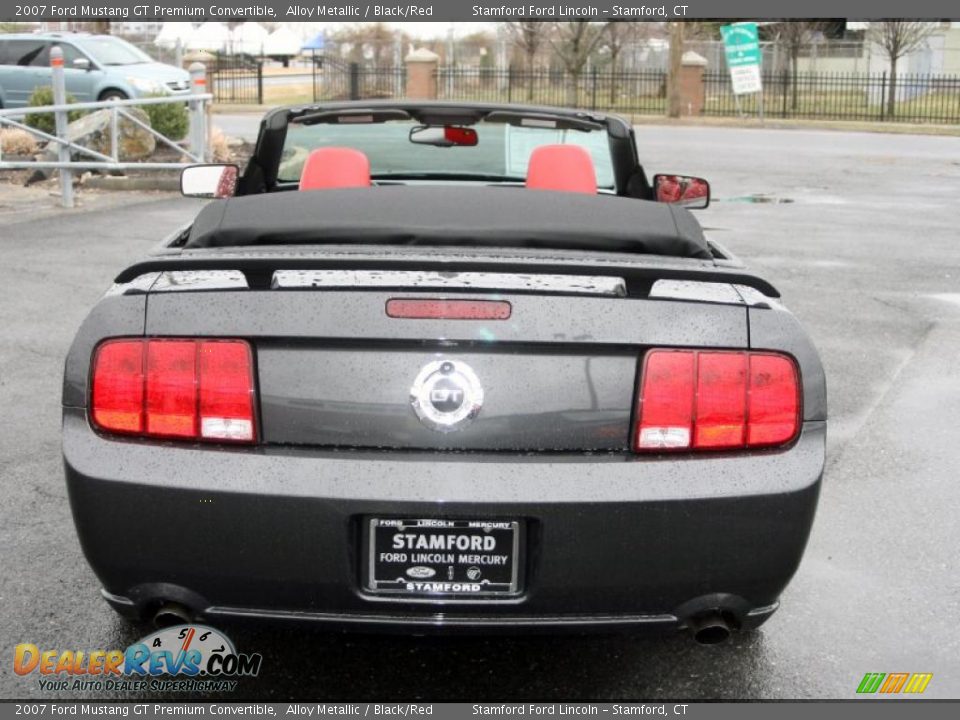 2007 Ford Mustang GT Premium Convertible Alloy Metallic / Black/Red Photo #8