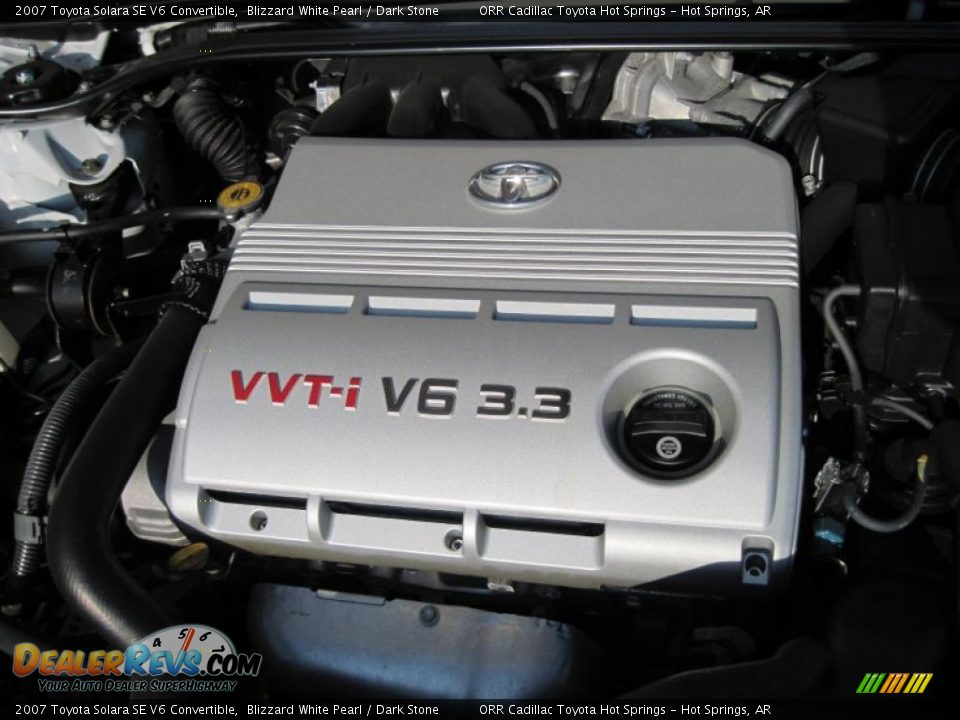 2007 Toyota Solara SE V6 Convertible Blizzard White Pearl / Dark Stone Photo #16