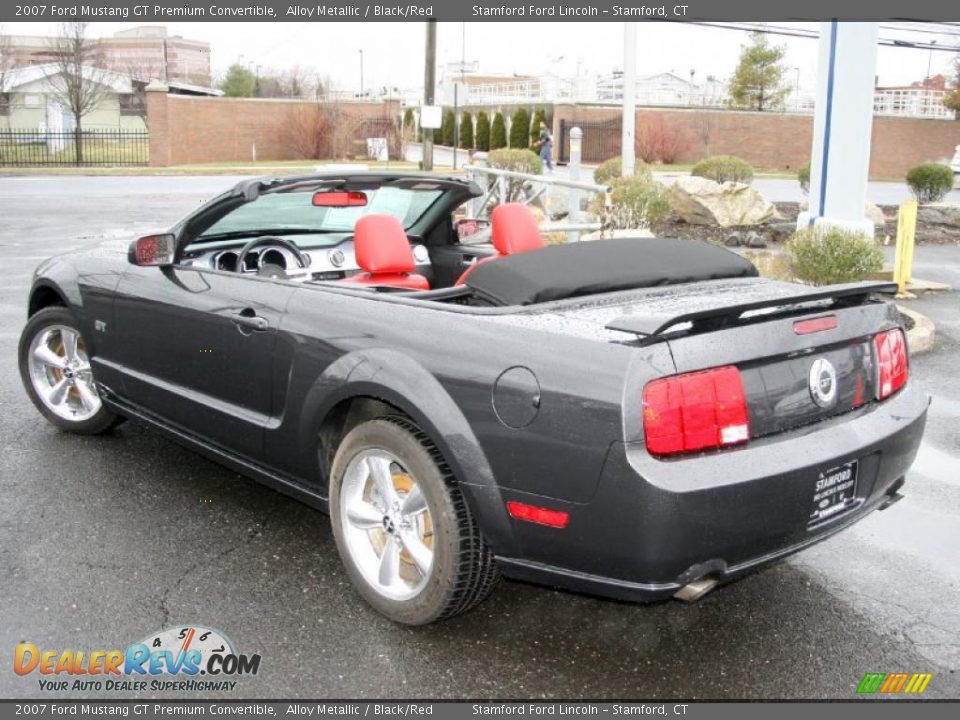 2007 Ford Mustang GT Premium Convertible Alloy Metallic / Black/Red Photo #9