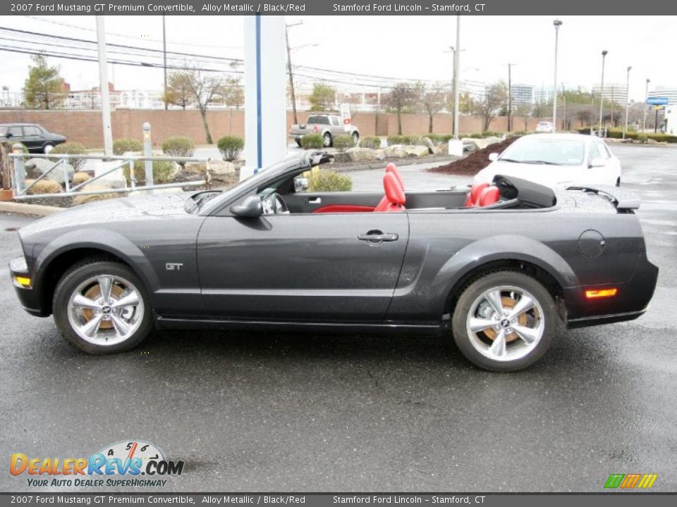 2007 Ford Mustang GT Premium Convertible Alloy Metallic / Black/Red Photo #10