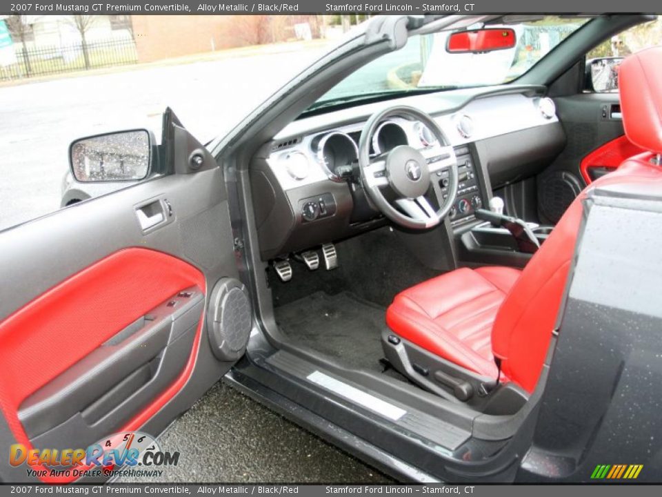 2007 Ford Mustang GT Premium Convertible Alloy Metallic / Black/Red Photo #11