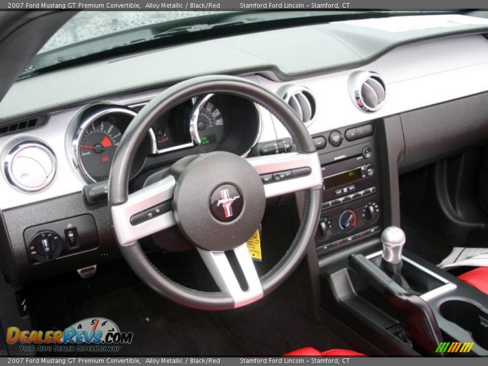 2007 Ford Mustang GT Premium Convertible Alloy Metallic / Black/Red Photo #12