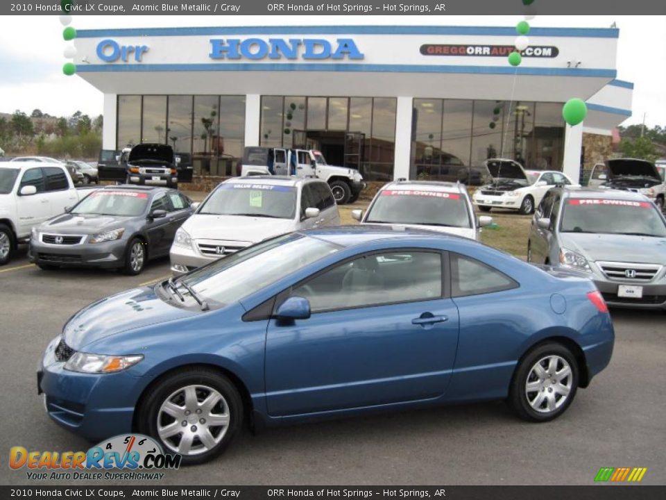 2010 Honda Civic LX Coupe Atomic Blue Metallic / Gray Photo #1