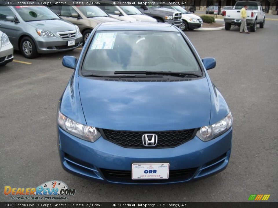 2010 Honda Civic LX Coupe Atomic Blue Metallic / Gray Photo #2