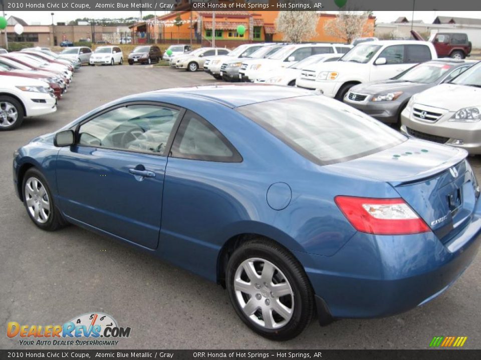 2010 Honda Civic LX Coupe Atomic Blue Metallic / Gray Photo #3