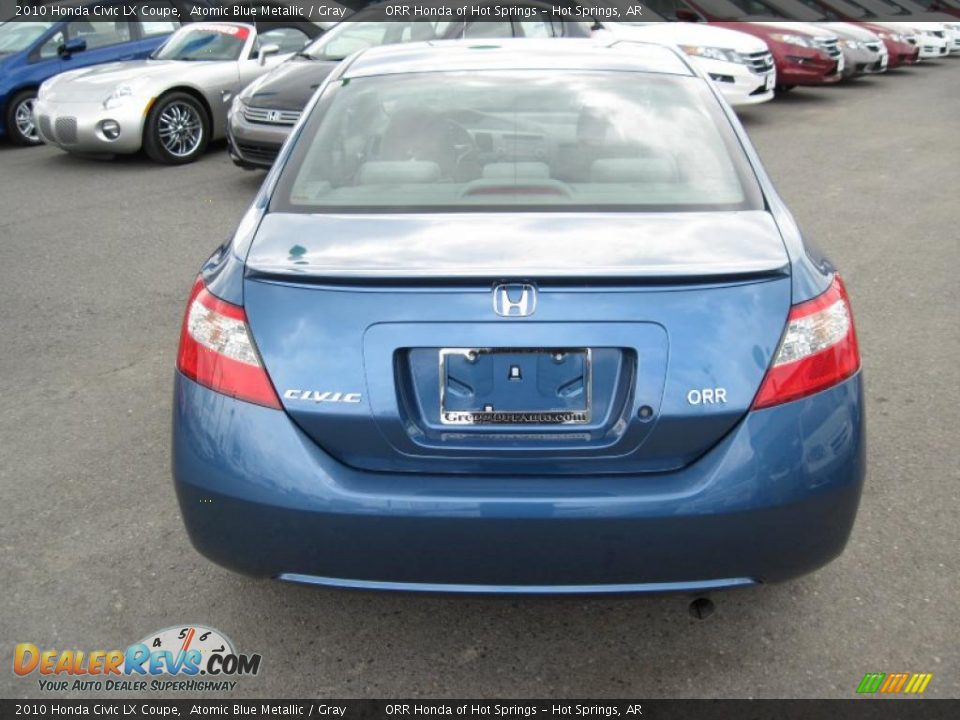2010 Honda Civic LX Coupe Atomic Blue Metallic / Gray Photo #4