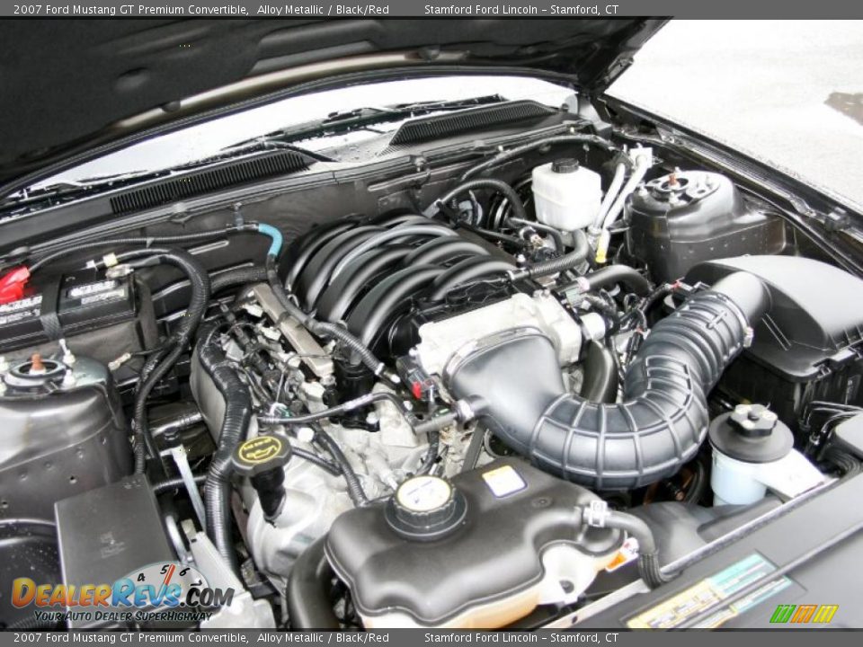 2007 Ford Mustang GT Premium Convertible Alloy Metallic / Black/Red Photo #19
