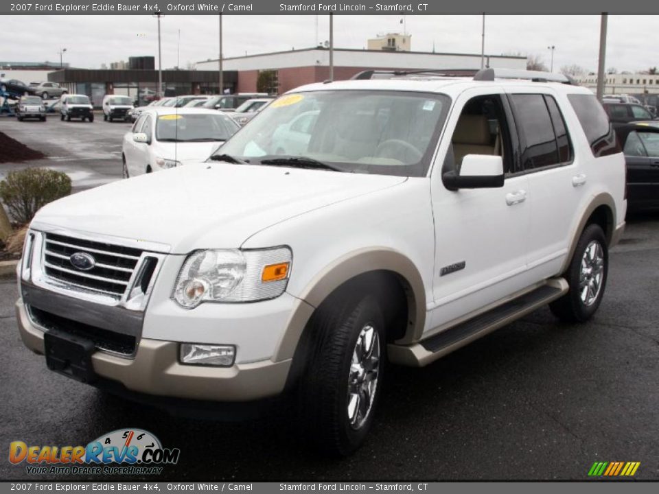 2007 Ford Explorer Eddie Bauer 4x4 Oxford White / Camel Photo #1
