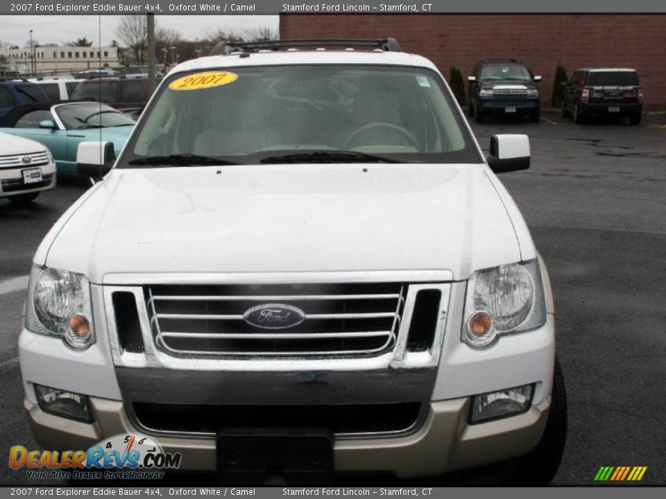 2007 Ford Explorer Eddie Bauer 4x4 Oxford White / Camel Photo #2