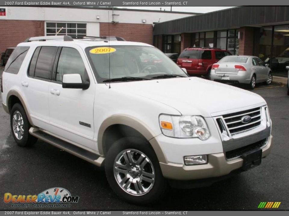 2007 Ford Explorer Eddie Bauer 4x4 Oxford White / Camel Photo #3