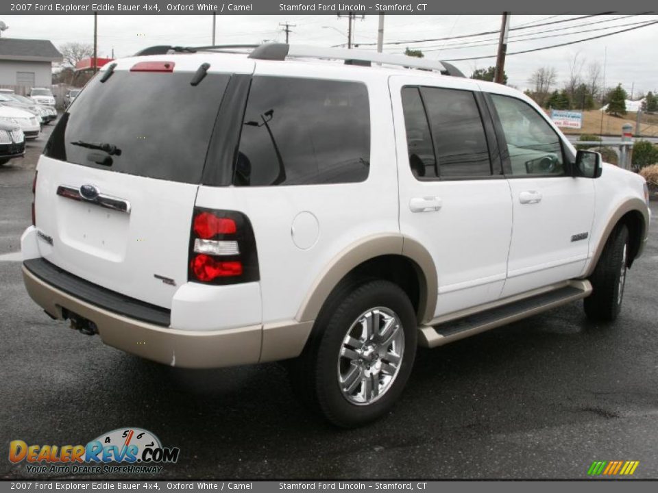 2007 Ford Explorer Eddie Bauer 4x4 Oxford White / Camel Photo #5