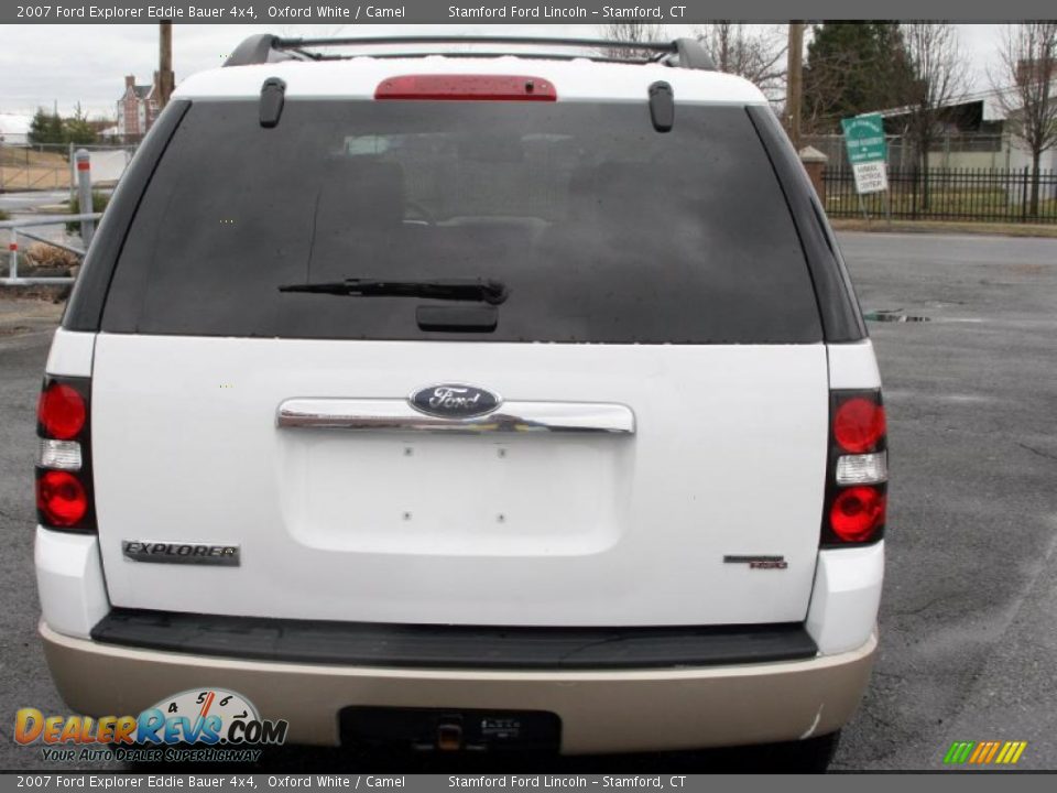 2007 Ford Explorer Eddie Bauer 4x4 Oxford White / Camel Photo #6