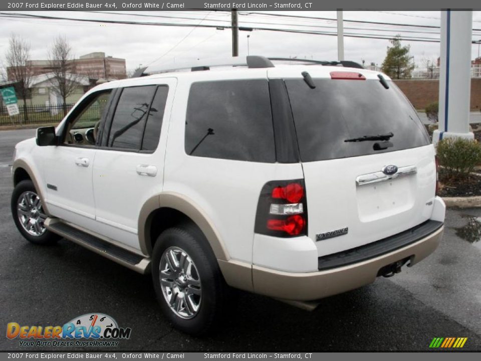 2007 Ford Explorer Eddie Bauer 4x4 Oxford White / Camel Photo #8