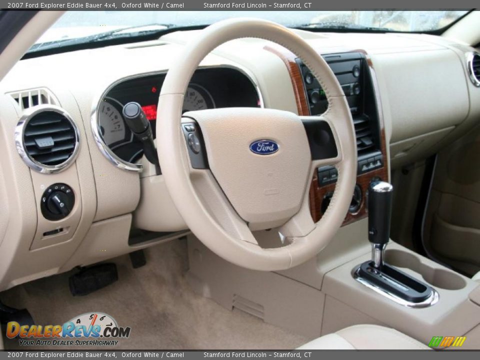 2007 Ford Explorer Eddie Bauer 4x4 Oxford White / Camel Photo #11