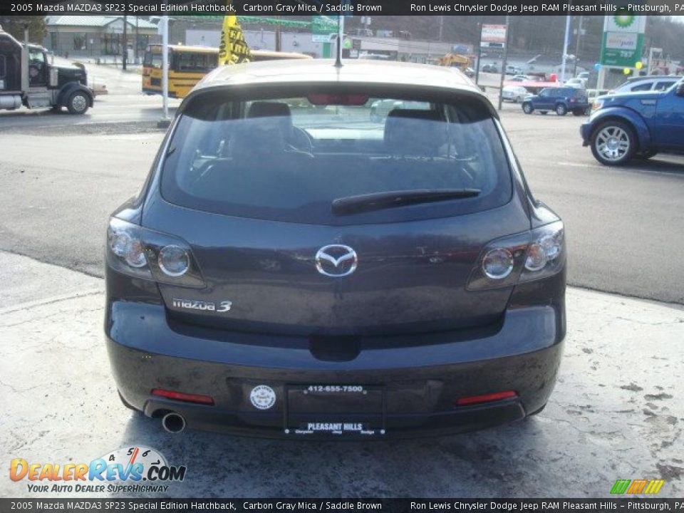 2005 Mazda MAZDA3 SP23 Special Edition Hatchback Carbon Gray Mica / Saddle Brown Photo #3