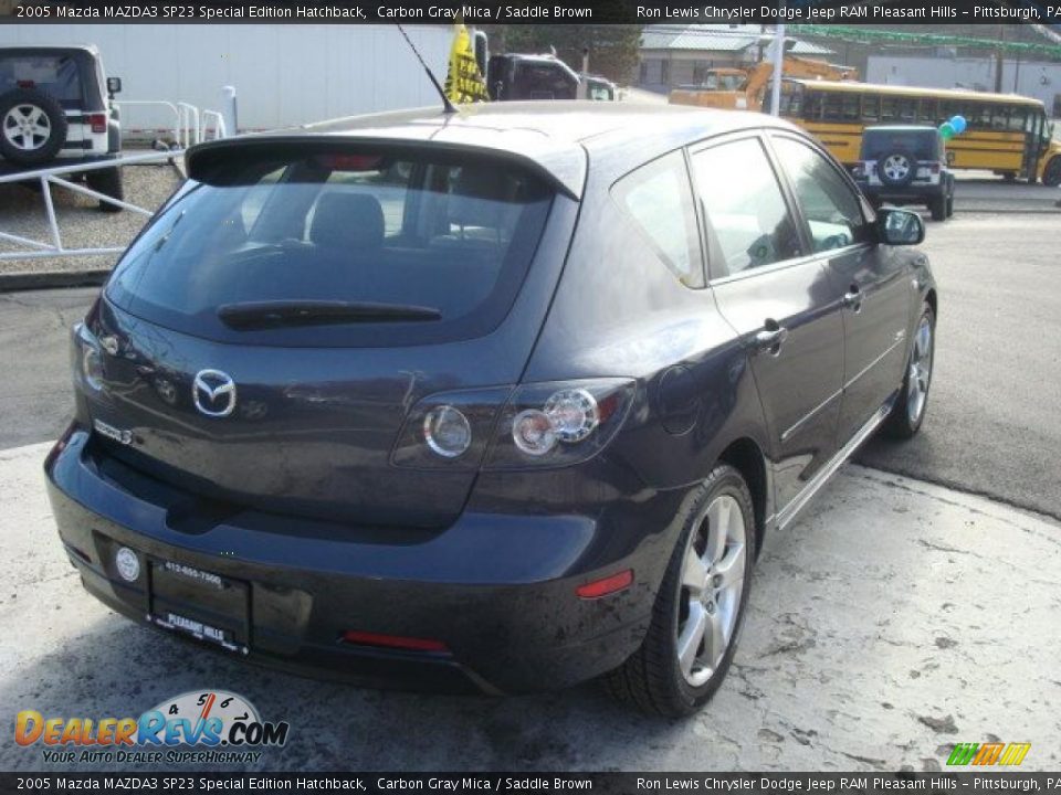 2005 Mazda MAZDA3 SP23 Special Edition Hatchback Carbon Gray Mica / Saddle Brown Photo #4