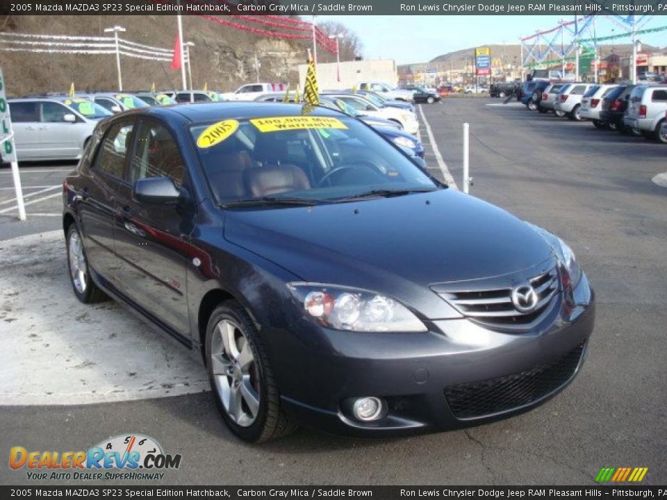 2005 Mazda MAZDA3 SP23 Special Edition Hatchback Carbon Gray Mica / Saddle Brown Photo #6