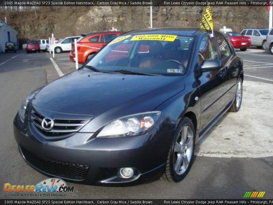 2005 Mazda MAZDA3 SP23 Special Edition Hatchback Carbon Gray Mica / Saddle Brown Photo #8